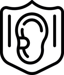 Poster - this icon represents ear protection and hearing safety