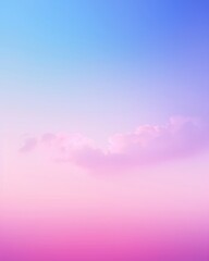 Poster - Pastel Pink and Blue Sky with Clouds, Gradient Background Backdrop
