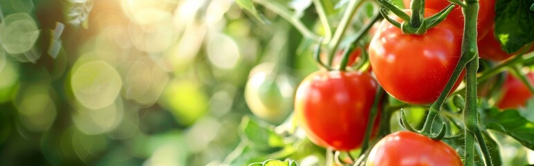 Ripe Red Tomatoes on the Vine