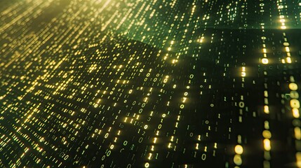 Poster - Digital code in a matrix-style grid