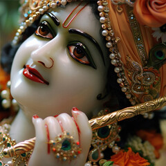 Poster - beautiful statue of god krishna