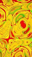 Poster - Neon blob. Design. Beautiful bright multicolored spots of purple and orange hue rotate and create different patterns on their background.