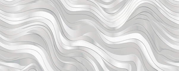 Poster - pattern of waves, thin lines on light gray background. Simple elegant seamless texture for textile design, wallpaper, packaging and web design. 