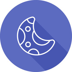 Sticker - Moon Vector Icon