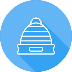 Sticker - Beanie hat Vector Icon