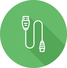 Poster - Printer Cable Vector Icon