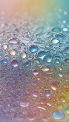 Poster -  fluid or gel texture with a colorful and reflective shimmering iridescent background