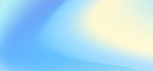 Fototapete - Beautiful Flowing Summer Color Abstract Background. Sky blue and cream gradient mesh background. Refreshing abstraction artwork. Bending beach water and sand concept. Vector Illustration. 