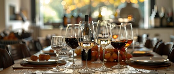 a wine tasting experience at home with a variety of wines