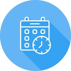 Sticker - Calender Clock Vector Icon