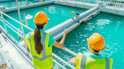 Water Treatment Plant Undergoing Maintenance