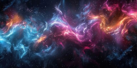 Wall Mural - Cosmic Nebula with Vibrant Hues