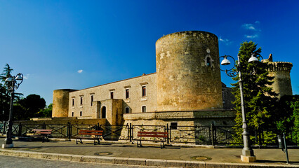 Wall Mural - Il borgo ed il castello Pirro del Balzo di Venosa, Potenza, Basilicata. Italy