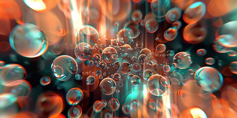 Poster - Abstract illustration of singularity concept. Origin of life. Space and science. Background image. Created with Generative AI technology.