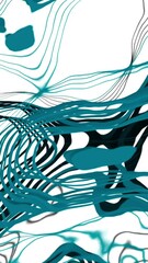 Poster - White and black background. Design. Bright blots in 3D format that blur and create various patterns.