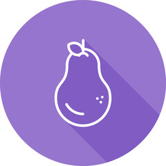 Canvas Print - Pear Vector Icon