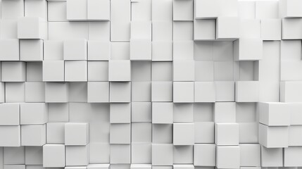 Poster - The title screen concept. Abstract background with cubes. Modern design for business slides. 3D illustration.