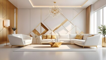 Photo interior modern design room 3d illustration