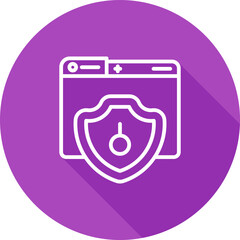 Sticker - Protected Vector Icon