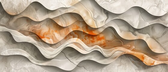 Poster - Modern Japanese template with geometric background. Chinese style wallpaper with textile texture. Abstract elements with watercolor texture.