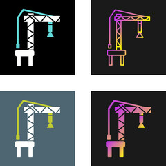 Sticker - Harbor Crane Vector Icon