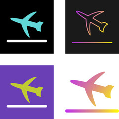 Sticker - Flight Takeoff Vector Icon