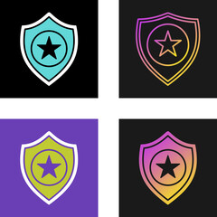 Sticker - Police Badge Vector Icon