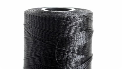 Sticker - Black thread spool magnified Isolated on white