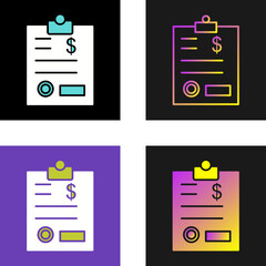 Poster - Invoice Vector Icon