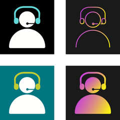 Canvas Print - Call Center Vector Icon