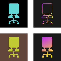 Sticker - Office Chair Vector Icon