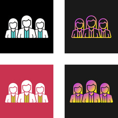 Sticker - Group Vector Icon