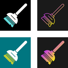 Canvas Print - Broom Vector Icon