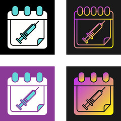 Sticker - Vaccine Time Vector Icon