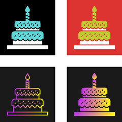 Wall Mural - Cake Vector Icon