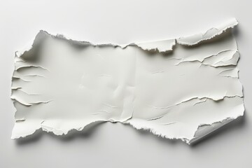 Poster - Isolated ripped paper tear from a notebook or sheet on a transparent png background, cutout paper, blank note piece.