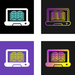 Wall Mural - Online Learning Vector Icon