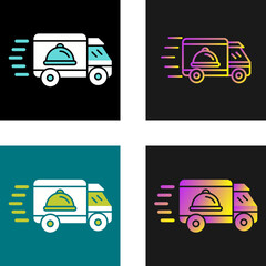 Canvas Print - Food Delivery Vector Icon