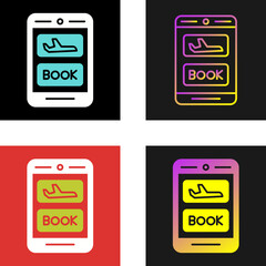 Sticker - Online Booking Vector Icon