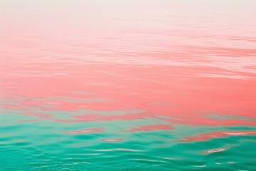 Poster - Tranquil water surface with turquoise and pink shades, perfect for text. Gentle waves and ripples add movement. Soft pastel colors evoke calmness. Ideal for summer or spring designs