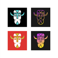 Sticker - African Mask Vector Icon