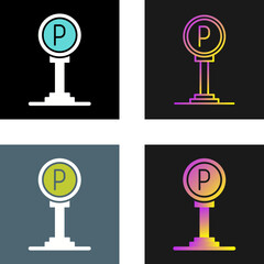 Poster - Parking Sign Vector Icon