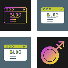 Poster - Blog Vector Icon