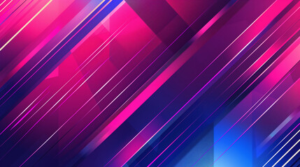 Poster - A vibrant and modern geometric pattern with flat neon lines and gradient stripes, perfect for placing on banners or posters.