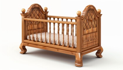 Poster - Wooden crib for dolls Child s room furniture