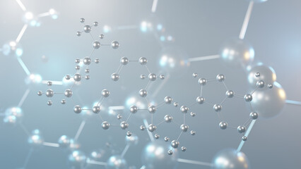 Wall Mural - tenofovir disoproxil molecular structure, 3d model molecule, antiretrovirals, structural chemical formula view from a microscope