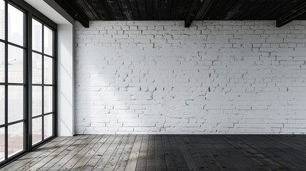 Poster - An empty space shop with a light background in modern 3D advertising. A design template with a modern style. A shopping concept that is illustrated in 3D.
