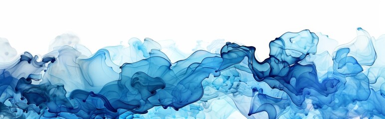 Poster - On a white background, this is an abstract color alcohol ink texture.