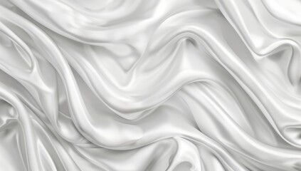 Wall Mural - With gentle waves flowing across a white background, this is an abstract piece of art