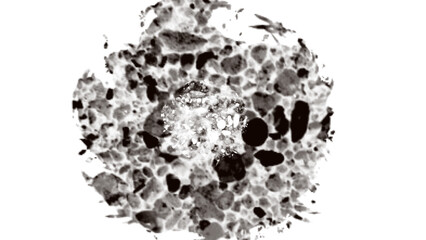 Black Circle ink in white background, Polyethylene Glycols.